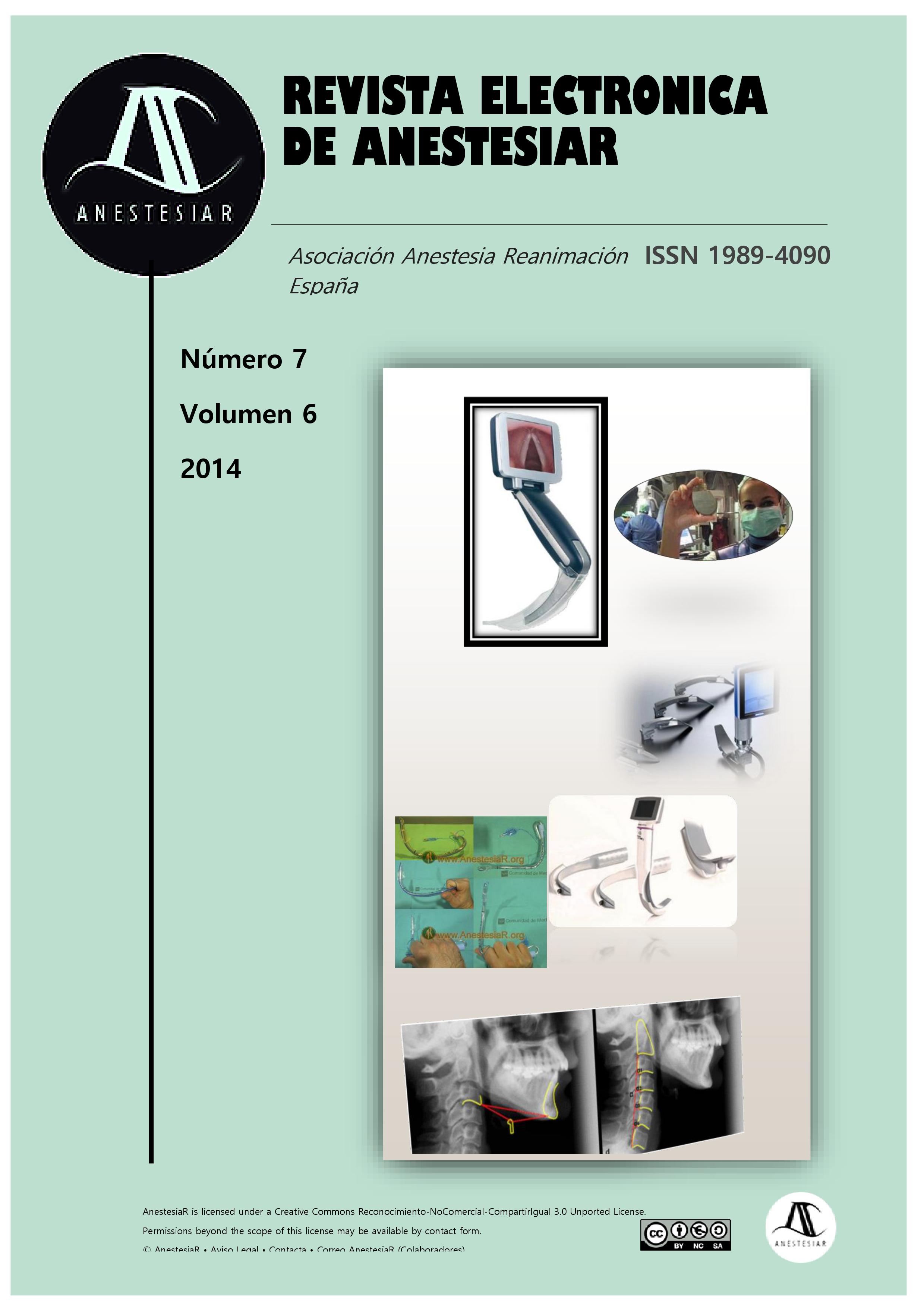 					Ver Vol. 6 Núm. 7 (2014): Revista Electrónica de AnestesiaR
				
