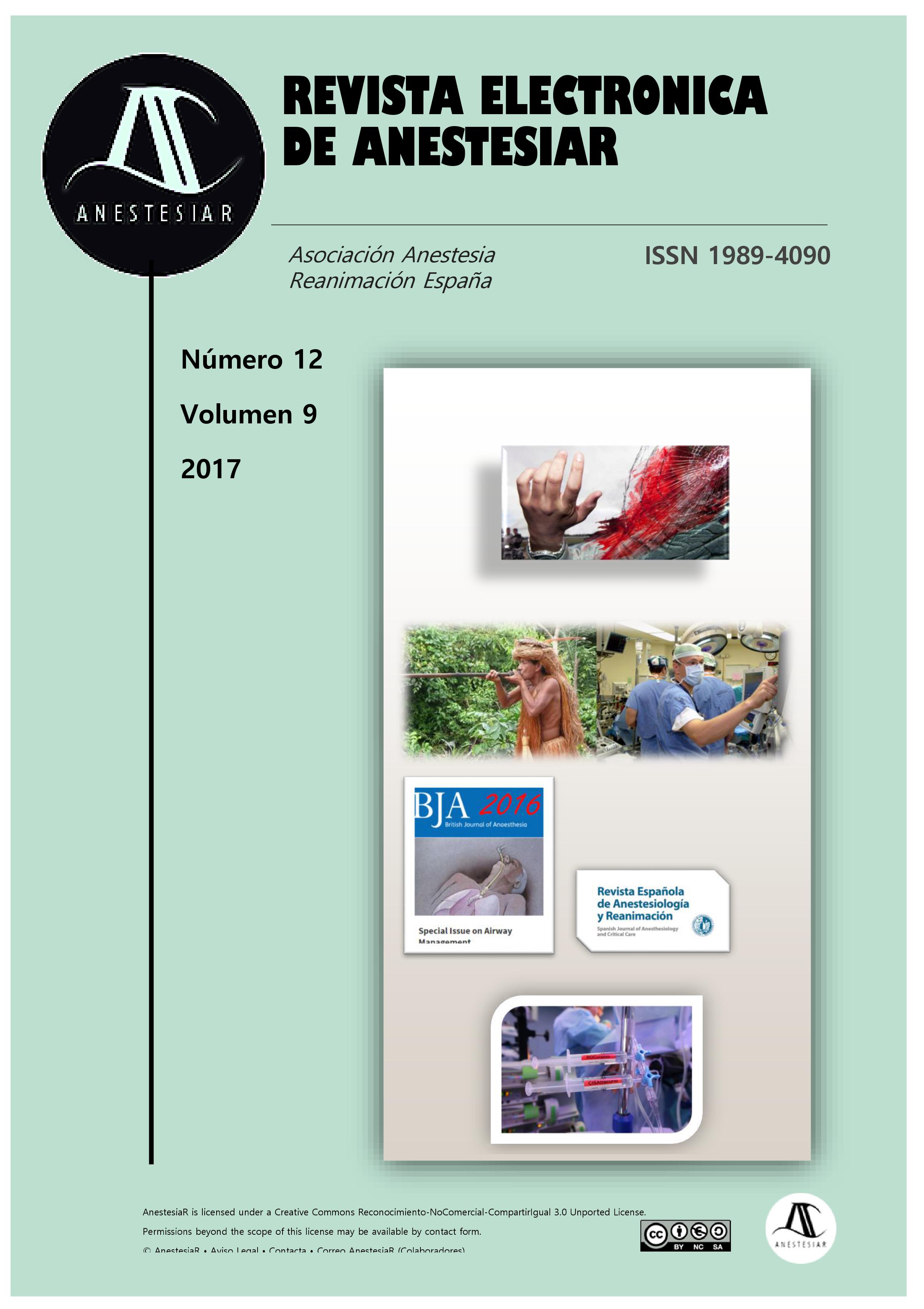 					Ver Vol. 9 Núm. 12 (2017): Revista Electrónica de AnestesiaR
				