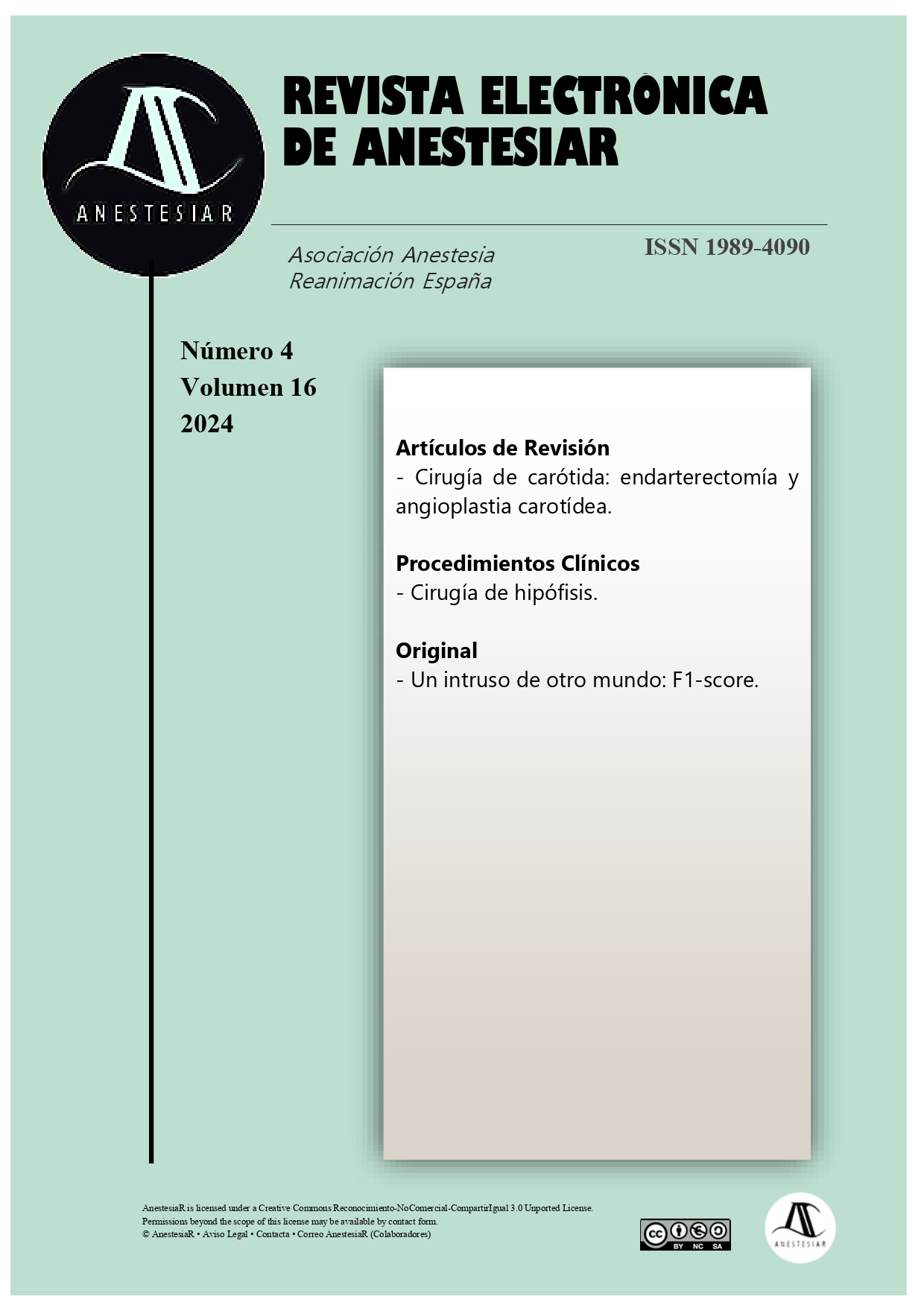 					Ver Vol. 16 Núm. 4 (2024): Revista Electrónica de AnestesiaR
				