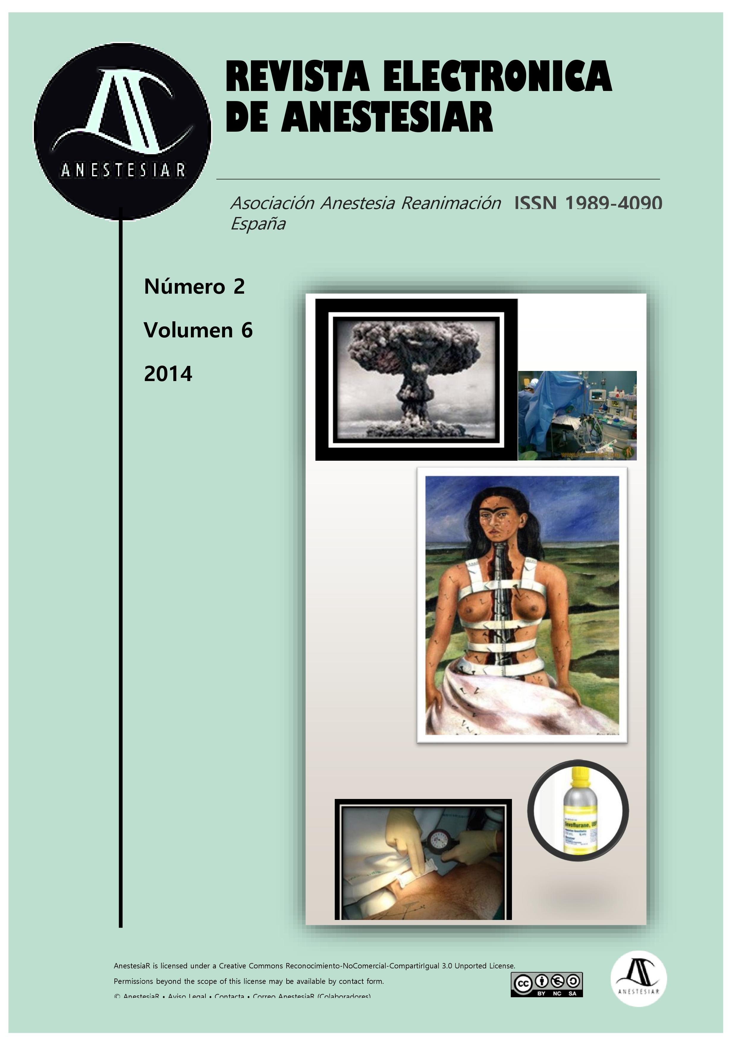 					Ver Vol. 6 Núm. 1 (2014): Revista Electrónica de AnestesiaR
				