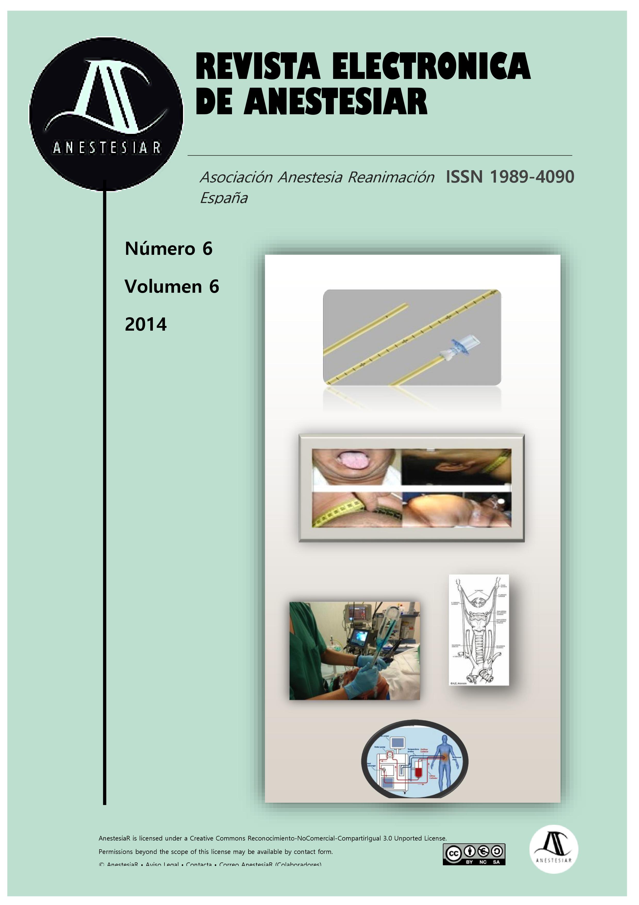 					Ver Vol. 6 Núm. 6 (2014): Revista Electrónica de AnestesiaR
				