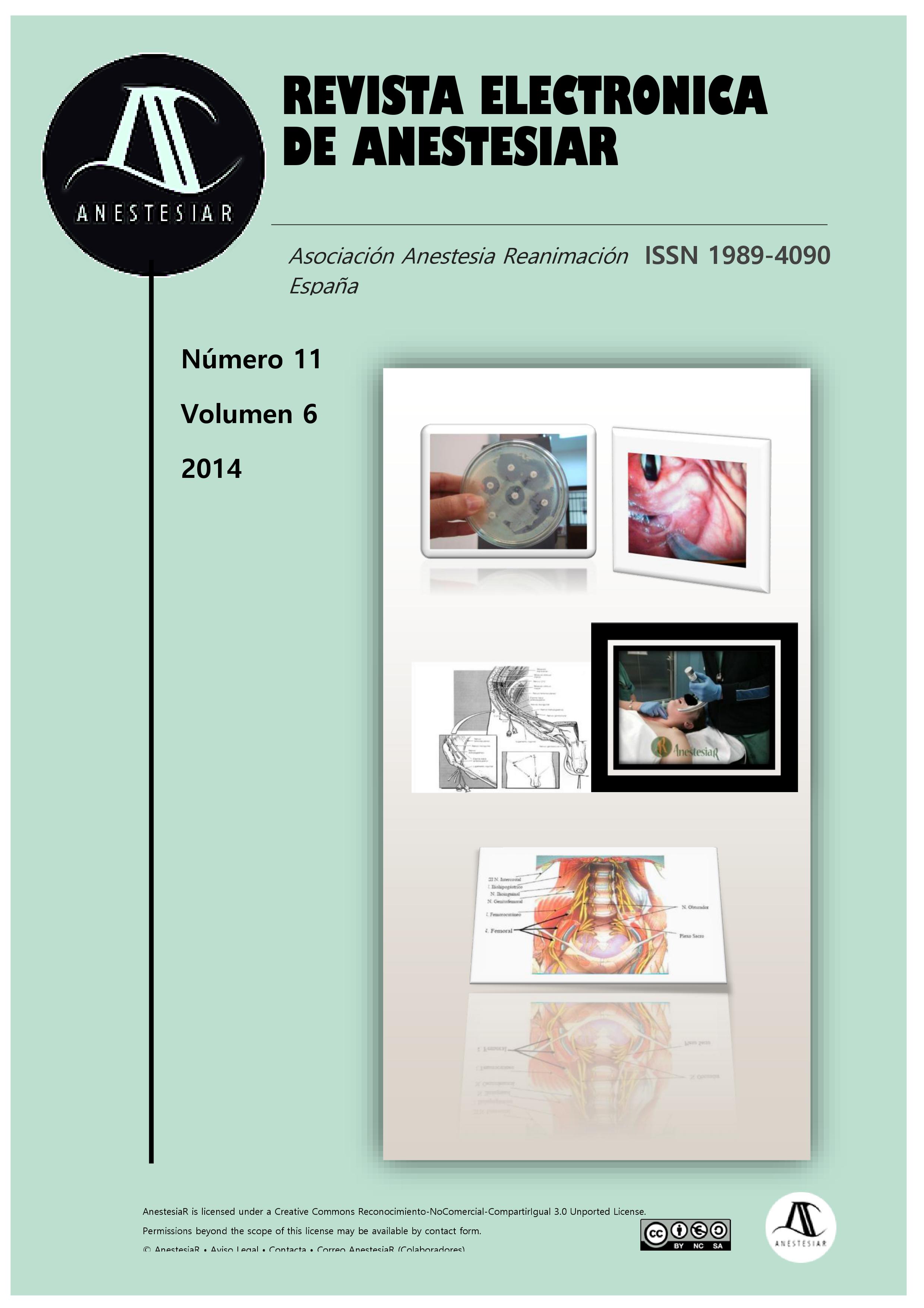 					View Vol. 6 No. 11 (2014): Revista Electrónica de AnestesiaR
				